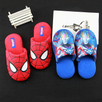 奥特曼儿童蜘蛛侠亲子室内保暖防滑4-5-6岁7男孩棉居家8秋冬9