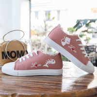 新款春夏季帆布鞋女鞋子女学生韩版百搭原宿平底板鞋透气小白鞋单