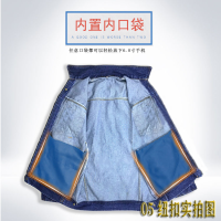 焊工牛仔工作服套装男加厚防烫劳保服加厚耐磨工厂工人j40