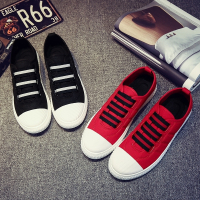 春季新款帆布男鞋子韩版潮流红色百搭休闲鞋男士布鞋透气英伦板鞋