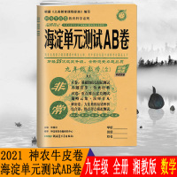 2021新版神龙牛皮卷海定考王非常海淀单元测试AB卷九年级数学上下册湘教版XJ初中生初三9年级ab卷单元同步训练习