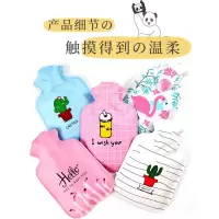 冬季卡通热水袋注水式热敷暖手宝暖宫便携暖水袋学生加厚PVC防爆
