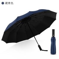 新款折叠全自动晴雨两用黑胶太阳伞防紫外线双人遮阳伞商务礼品伞