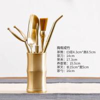 纯铜茶道六君子套装茶夹洗杯夹功夫茶叶夹子茶镊子茶杯夹茶具零配