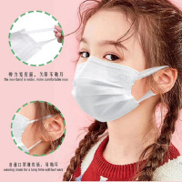 高档儿童一次性包装口罩小孩三层防护男女童学生用透气防勒耳