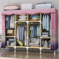 衣柜简易布衣柜钢管非实木大号双人单人衣橱牛津布收纳超大布艺柜