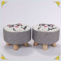 卧室小凳子儿童小板凳家用茶几布艺客厅换鞋凳沙发凳成人圆凳矮凳