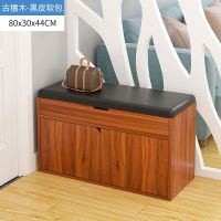 简约带门换鞋凳可坐鞋柜储物沙发凳客厅软包家用鞋架进门口穿鞋凳