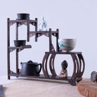 红木紫砂壶架子茶具架置物架鸡翅木博古架多宝阁实木小展示架摆件