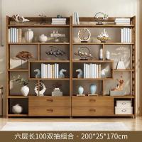特价加厚高档博古架实木中式多宝阁书柜隔断置物架古董展示茶叶柜[3月20日发完]