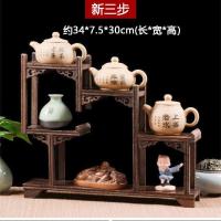 鸡翅木博古架加厚中式花盆架小型红木茶壶展示架多宝阁厂家直销