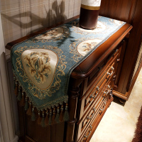 美式高档桌茶几桌旗巾北欧轻奢电视柜床头柜布盖布餐桌装饰布长条