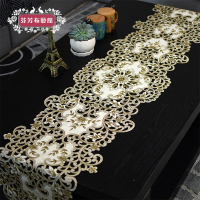 桌旗布艺欧式 美式绣花餐桌布台布茶几巾桌垫 电视柜盖巾流苏床旗