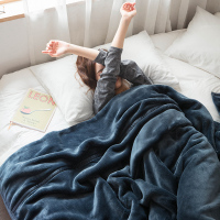 加厚冬季法兰绒毛毯床单珊瑚绒沙发毯子垫床双人铺床办公室午睡毯