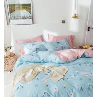 清新少女风100%纯棉四件套 1.5 1.8米单人双人床单被套枕套 学生