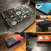 棉麻布艺茶几桌布长方形口袋多功能餐桌台布防尘加厚电视柜盖布巾