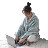 小毛毯学生午睡毯披冬天玩电脑毯子旅游时尚两用家用斗篷女士加厚