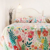 老粗布床单单件三件套单人格子网红纯棉全棉枕套帆布凉席1.8米m床