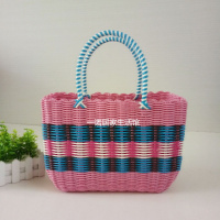 塑料编织购物收纳买菜篮子手提宠物篮洗浴沐浴洗澡篮水果蔬菜篮子