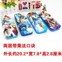 儿童小学生文具盒铅笔盒可爱多层幼儿园小孩男生女孩笔盒卡通笔袋 王者荣耀(两层)