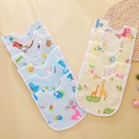 婴儿水晶绒围嘴围兜卡通新生儿防水卡通按扣口水巾宝宝食饭兜U型 男宝1条装