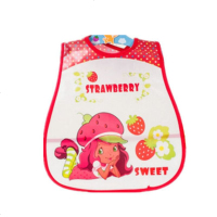 1/2/3条装 四季宝宝婴儿童围兜立体免洗防水口水巾兜食吃饭兜围嘴 草莓女孩