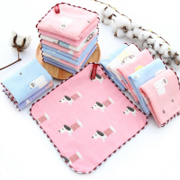 [3条装]6层纱布方巾婴儿小毛巾宝宝新生儿童洗脸巾面巾棉手帕 (3条装)六层纱布锁边方巾