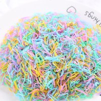 韩版皮筋头绳发圈一次性橡皮筋宝宝扎头发强拉不伤发女童发饰头饰 OPP袋装 加厚[大圈500根]