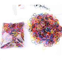 高弹力一次性皮筋儿童彩色发饰黑色发圈扎头发皮筋发圈强拉不断 400根[OPP袋装] 果冻大圈