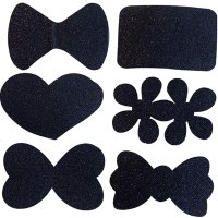 发帖魔法贴头饰刘海贴成人魔术贴贴头发洗脸碎发贴儿童魔法贴头饰 亮片(长心蝴雪)4片装