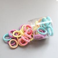 100根不伤发无接缝儿童毛巾发圈发绳毛巾圈女童高弹力皮筋头饰品 大号糖果色 50根