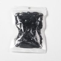 扎头发一次性橡皮筋高弹力耐用儿童不伤发黑色胶圈基础发绳头饰女 黑色系普通小袋子装200根左右