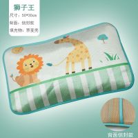婴儿凉枕宝宝夏凉枕头0-8岁夏天透气防多汗幼儿园儿童枕荞麦壳 50*30CM 粉色气球
