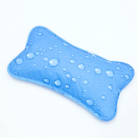 冰枕凉枕水枕夏季成人午睡充水枕头儿童降温冷水袋冰凉枕冰晶枕头 天蓝水珠50*28
