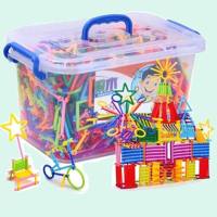 聪明魔术智慧棒积木多规格可选儿童拼插装男生女孩幼儿园益智玩具 428粒收纳盒（送图纸）智慧棒