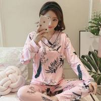 月子服夏季薄款产后哺乳喂奶衣孕妇睡衣春秋怀孕期产妇家居服套装 粉百合[送口水巾] XL[建议120-1