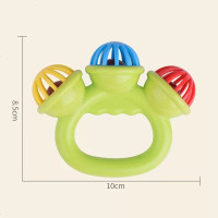 婴儿玩具3-6-12个月新生儿摇铃 0-1岁宝宝益智早教幼儿手摇铃牙胶 手摇铃铛(颜色随机1个)