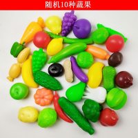儿童餐车过家家玩具女孩手推车水果蔬菜早点中餐西餐蛋糕可切海鲜 随机10种蔬果