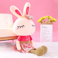 可爱兔子毛绒玩具公仔兔兔抱枕布娃娃儿童玩具女孩玩偶生日礼物女 粉色-裙子兔 45cm