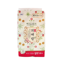 护垫 非调理 中药韩国LG官方 中药无荧光剂卫生护垫 纯棉15.5cm38片