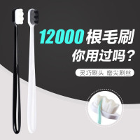 [35元2支]微纳米万毛牙刷moemi超软毛成人细毛情侣牙刷家用牙龈智齿月子软毛碳灰c活性离子