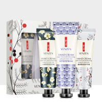 三支 护手霜礼盒套装花果植萃精华防冻滋润补水不油腻嫩肤防裂秋冬季易携带小巧便携手部护理可当手膜手霜 30gx3支