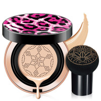 新款 豹纹蘑菇头小气垫bb霜女抖音同款cc霜粉底液遮瑕保湿持妆久网红