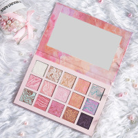 [ins抖音同款]15色大理石眼影盘 正品独角兽五花肉大地色流沙棕懒人珠光哑光炫彩妆盘厌世妆初学者 15色五花肉眼影