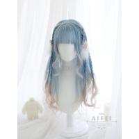 洛丽塔假发[白雪姬]lolita女原宿洛丽塔lo娘假毛鬓角蓝白渐发 白雪姬