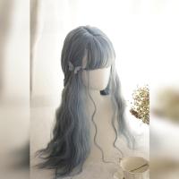 洛丽塔假发Lolita假发洛丽塔假毛玉米烫水波纹卷浪雾霾蓝绿紫