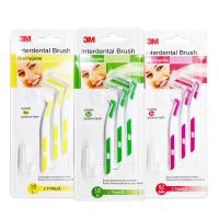 间隙刷重复使用3M牙缝刷L型牙间刷成人正畸超细尼龙刷毛护理牙周间隙刷3支装