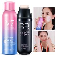 滚轮气垫bb霜学生用遮瑕保湿补水强力持久裸妆粉底液比比cc女