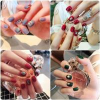 网红抖音新娘甲假指甲贴片美甲成品女穿戴式拆卸可取可带甲片防水