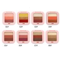 NOVO5210三色渐变眼影 学生款人鱼粉大地影盘珠光
